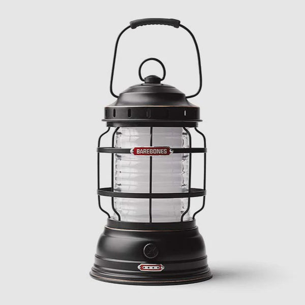 Black lantern with a visible brand label on a white background