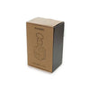 Cardboard box with a black lid featuring a Barebones logo on a white background