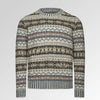 Patterned sweater on a light gray background