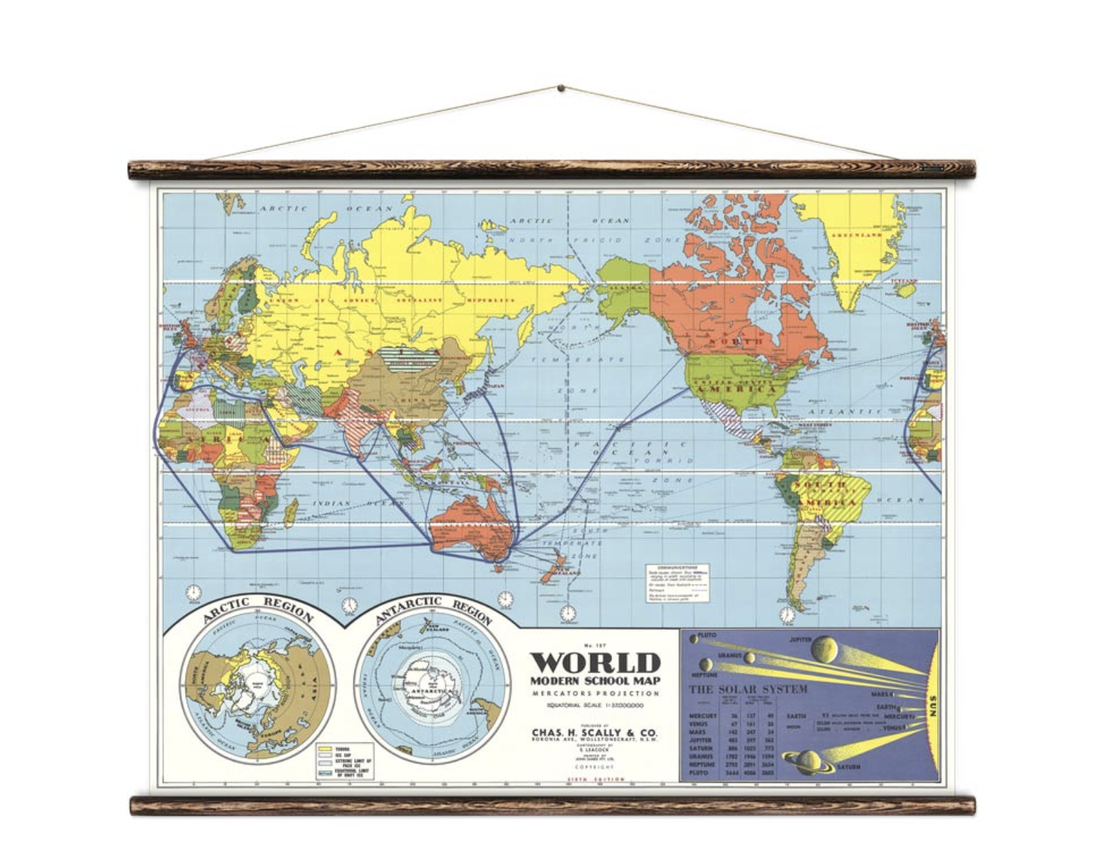 The World School Map Wall Hanging – Albert and Daphne